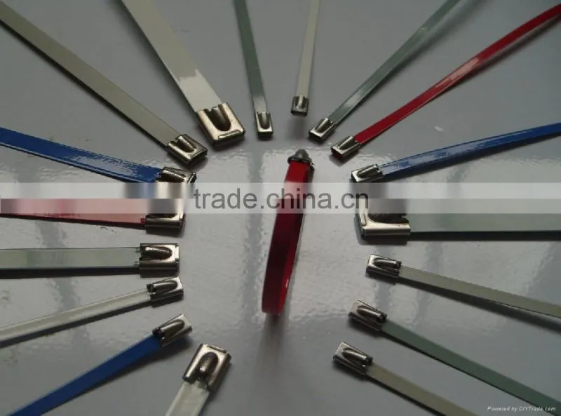 PVC Sprayed Stainless Steel Cable Tie (BZ-L Series) 4.6*300