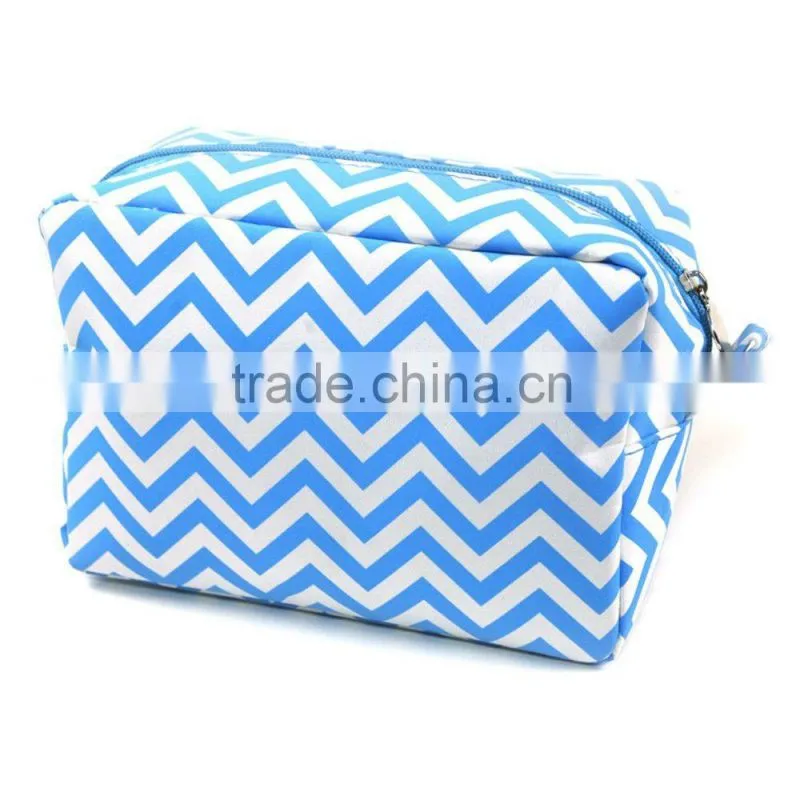 Striped cheap Chevron Make-Up Cosmetic Tote Bag Carry Case