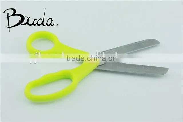 Best selling stainless steel stationery scissors with PP+TPR handle BD-S1654