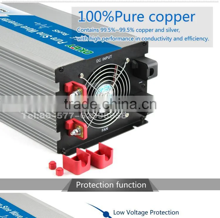 18 months warranty 5000w solar series 12v 24v 48v pure sine wave power inverter