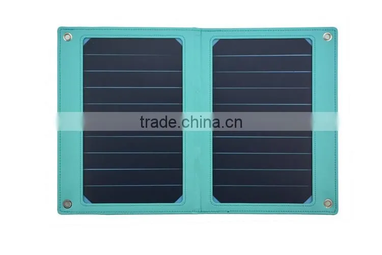 2016 Hot Selling Electronic Items PU Leather 10W 6000mAh Waterproof Solar Panel Charger for Mobile Phone