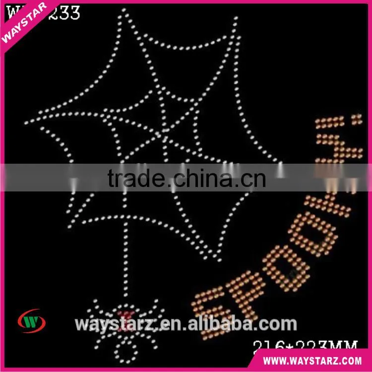 Spooky Design Wholesale Rhinestones Transfers On Garment