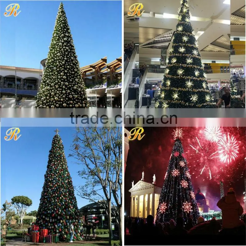 20ft outdoor green metal lighted led christmas tree