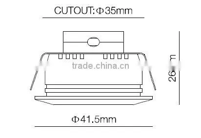 3W ETL/CE Listed Recessed/Surface LED under Cabinet light