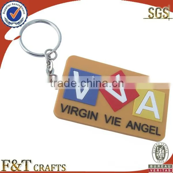 2014 custom soft pvc rubber keychain for promotions