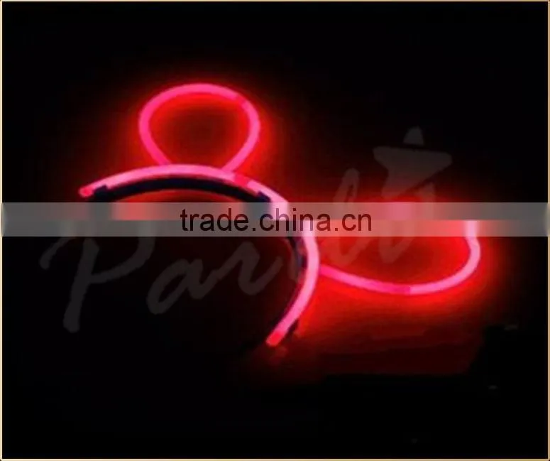 Wholesale foilbag packing glowing hairclips light in the dark