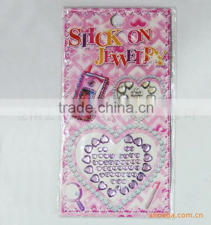 Free shipping shine crystal pink clothing rhinestone stickers