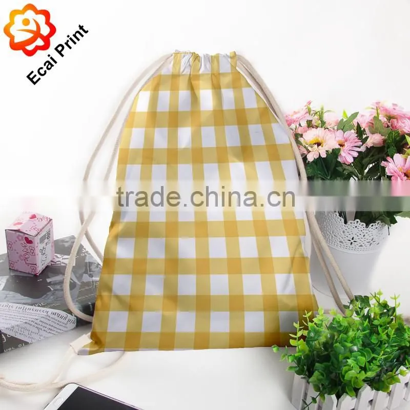 2016 printable custom made printing cinch backpack bag