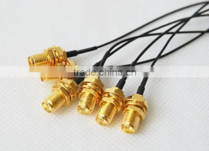 Shenzhen Manufacture RP SMA plug to IPEX plug RG1.13 cable with high performance