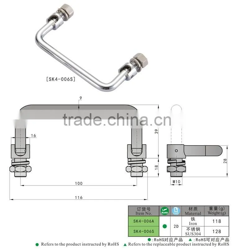 SK4-006S Factory Price List Competitive Price 304 Stainless Steel Door Pull Handle