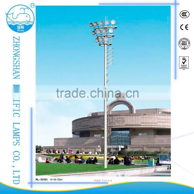 15m-35m pole high mast lighting hot-dip galvanized then powder coating pole