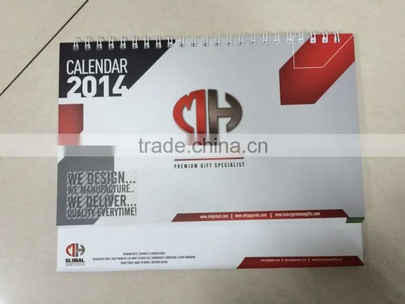 High quality custom logo with spot UV Printing calendar