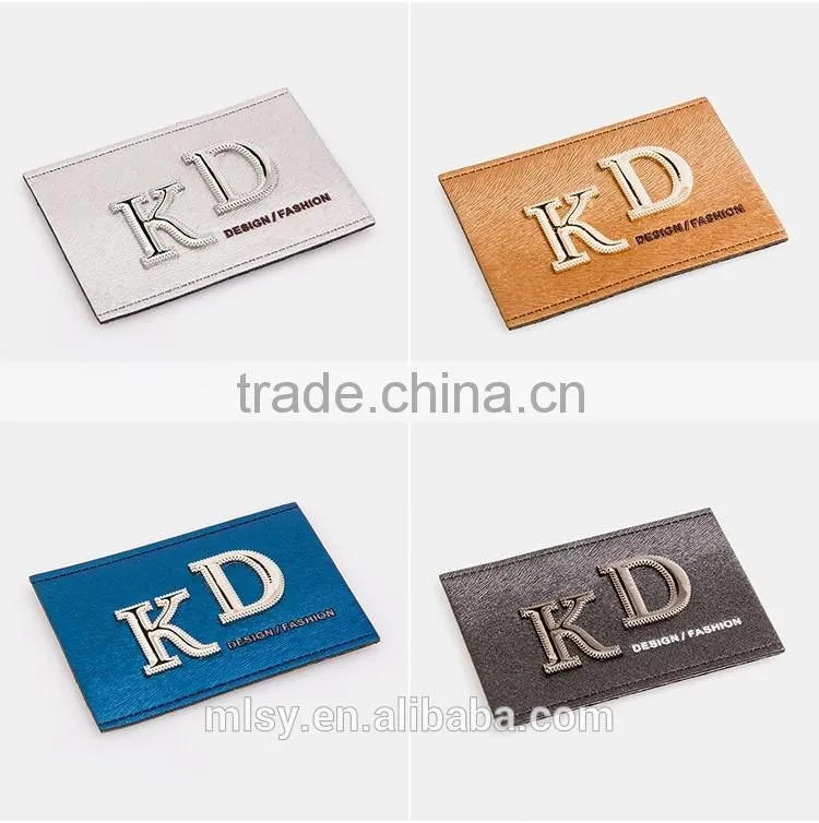 Wholesale custom leather patch logo for snapback hats iron on patches brand leather patch beanies