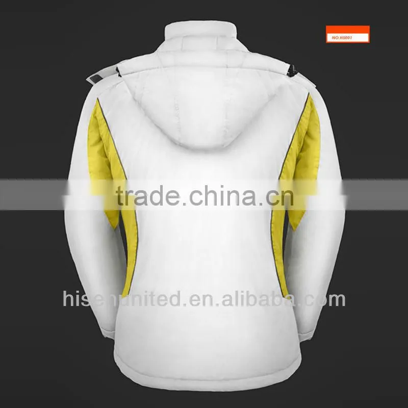 100% Nylon Taslon Outdoor Ladies Hoodie Ski / Snow Insulation Jacket