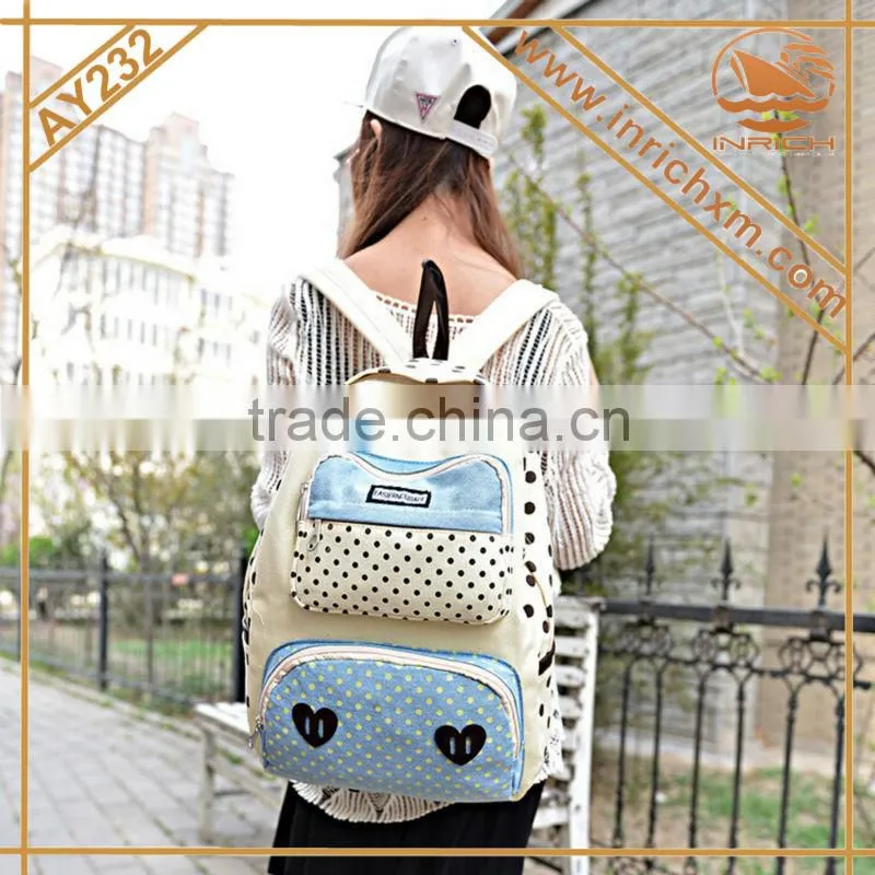 Xiamen Inrich Rucksack Bookbag Cute Canvas Backpack Wholesale