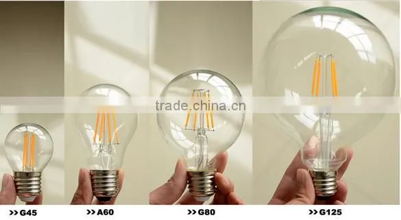 CE ROHS ERP 8W 800lm led bulb filament E27 led filament dimmable