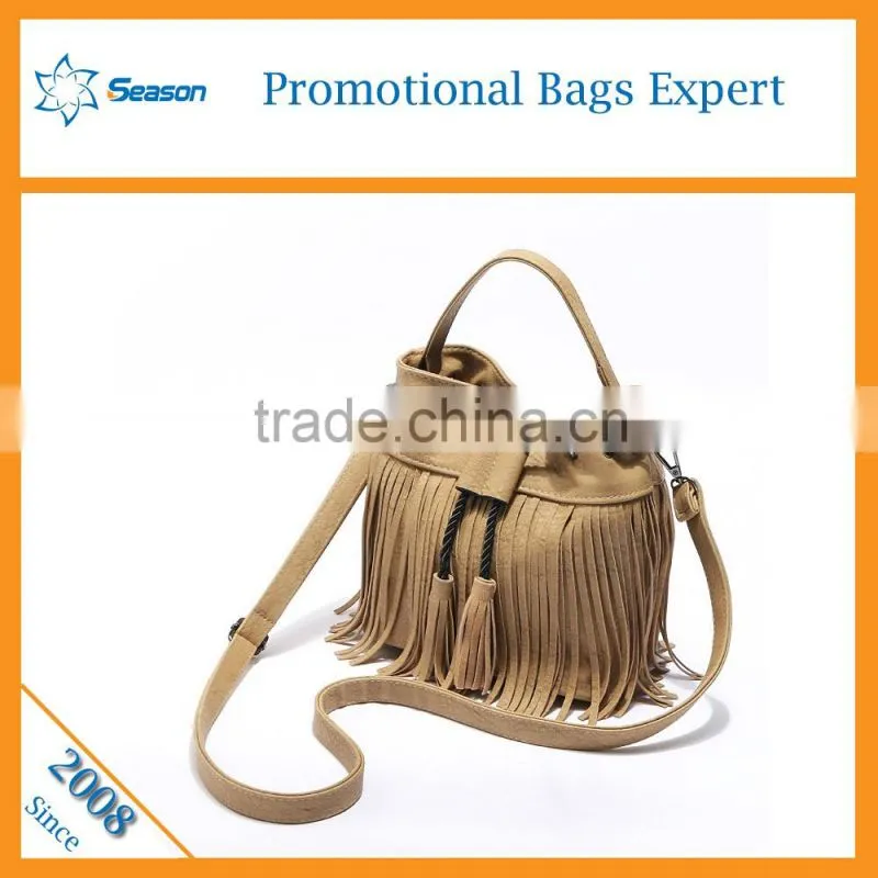 2016 trend fringed women handbag pu shoulder bag