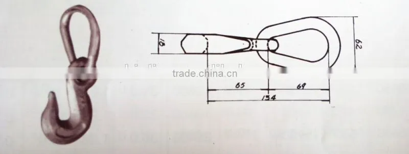 1/2"PEAR LINK WITH 3/8" EYE GRAB HOOK