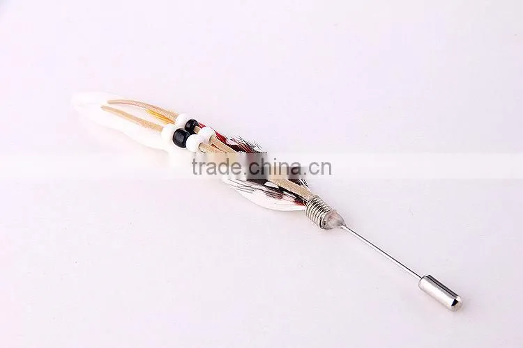 Wholesale vintage feather lapel pins cheap