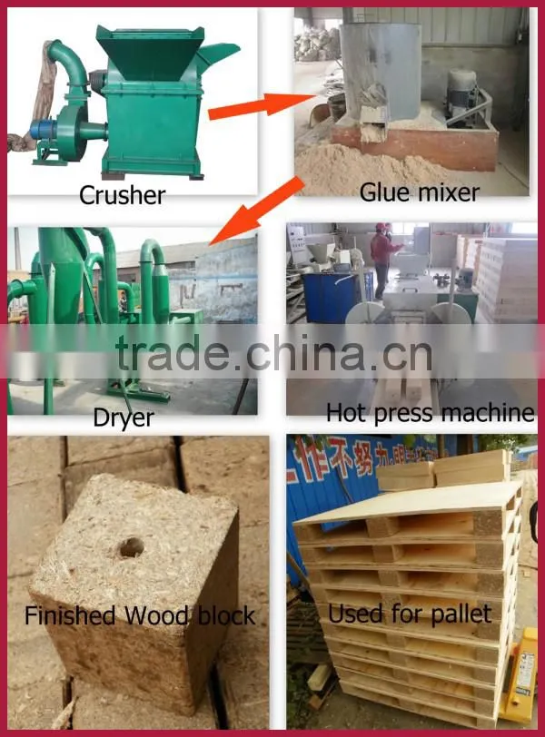 Compact structure wood sawdust block extruding machine