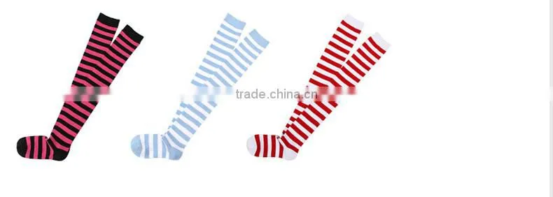 Red 100 Cotton Girls Socks Custom Design Long Women Socks Knee High Socks