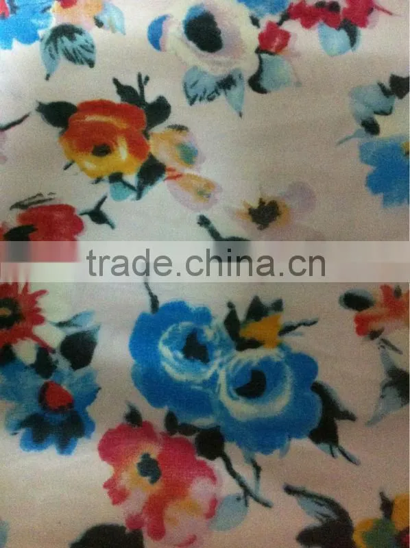 US$ 1/M up Chiffon Print Fabric Textile Stock Stocklot034