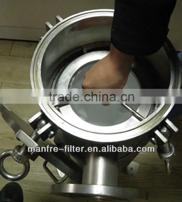 Stainless steel single bag filter housing