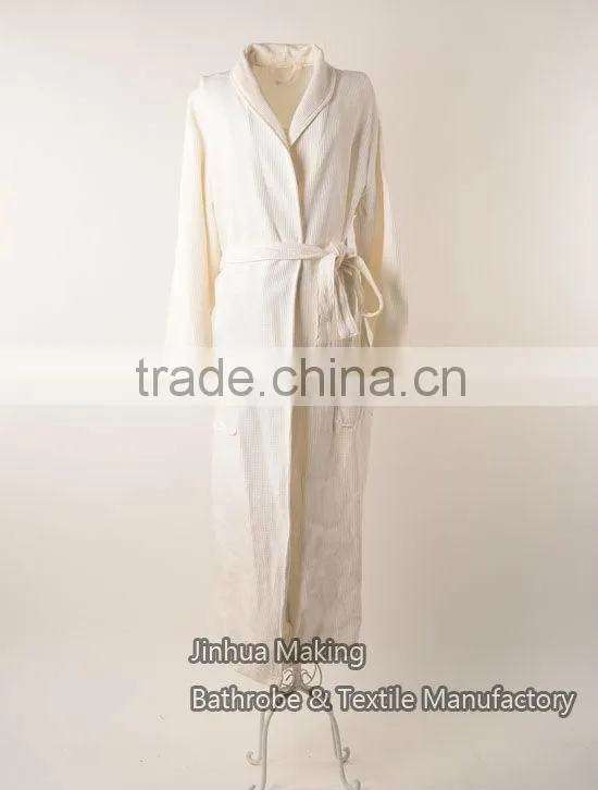 Cheap 100% cotton Unisex Waffle Weave Bathrobe