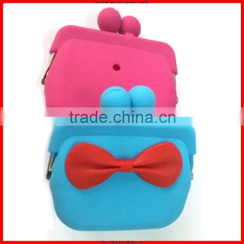 candy colors funny silicone wallet,silicone cosmetic bag, promotional gift small plastic coin bag