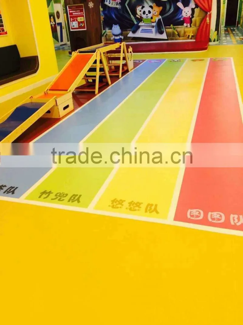 Fire Resistance Anti-slip commercial Interlock vinyl pvc flooring