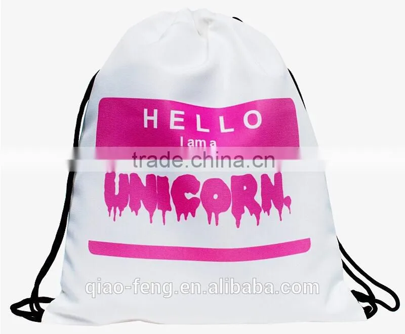 strong drawstring backpack bag/funny school bags