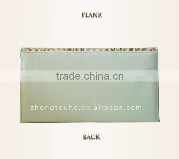 2015 wholesale color women's PU/straw Messenger bag