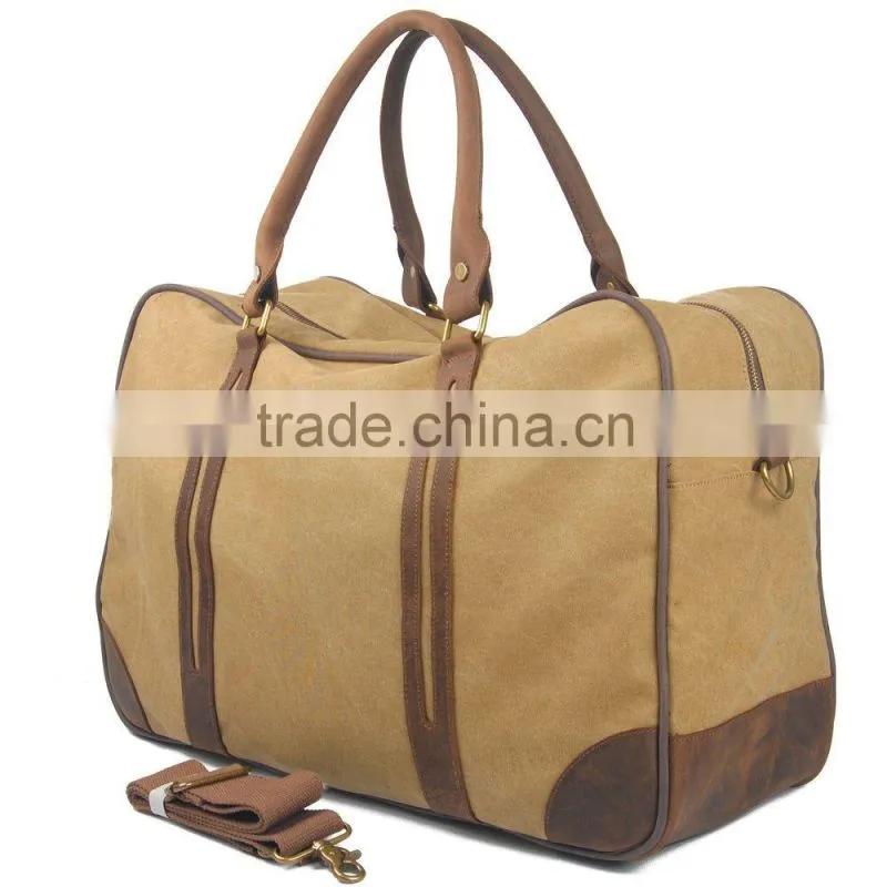 Heavy washed canvas leather flower printing shopping bag ladies canvas bag tote bag