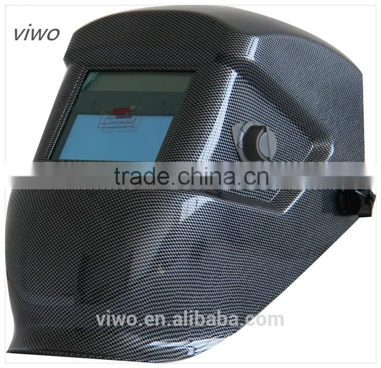 Black Fine Lines Solar Power Auto Darken Welding Helmet leather welding helmet