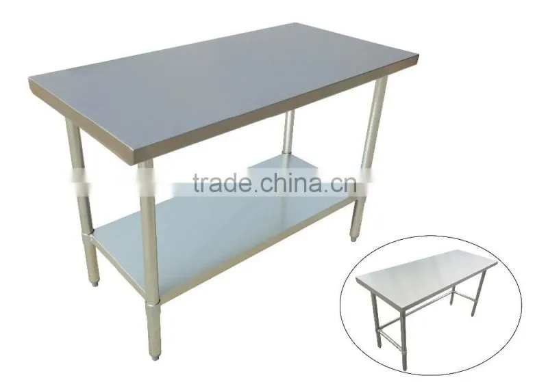 NSF approval detechable prep stainless steel work table for commercial kitchen or restaurant