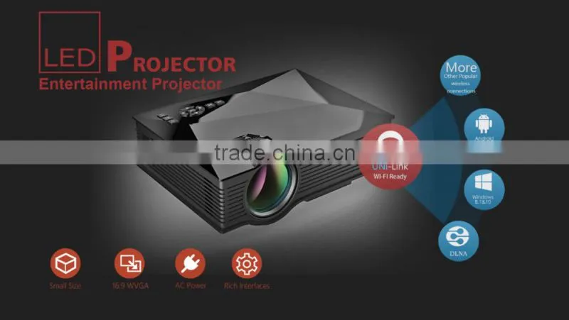UNIC UC46 Projector Portable Red-Blue 3D Effect Simplified Micro Full HD 1080P with WIFI Home Cinema LED Projector US/EU/UK Plug