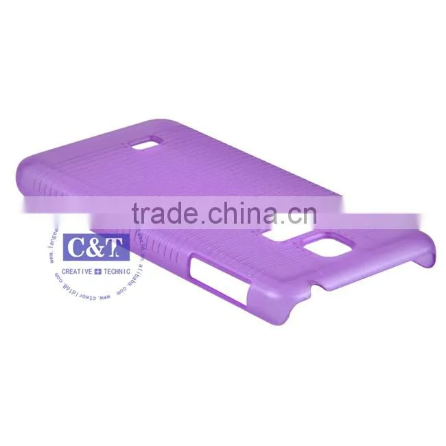 C&T Purple Hard Soft Gel Dual Layer Holster Cover Case for LG Escape P870
