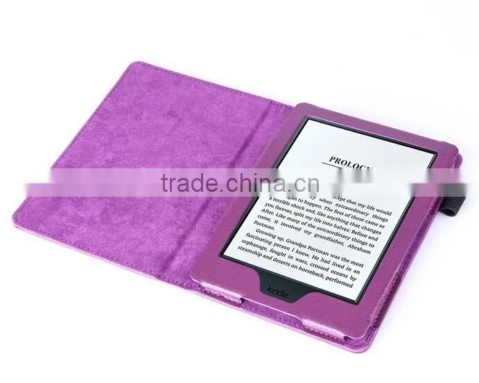 Litchi Pattern PU Leather Case for 2016 New Kindle 6" e-Reader, 6inch Leather Case for e-Reader New Kindle 2016