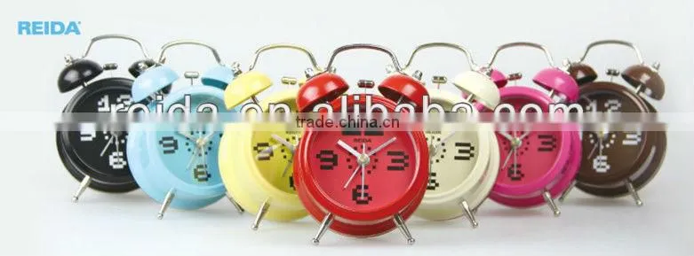 2013 new products metal desk/table twin bell /double bell alarm clock for promotion/retail