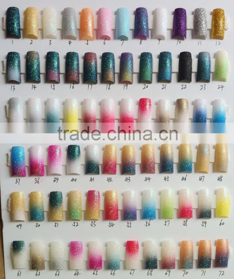 Kaho OEM/ODM designed false nail Salon nails glitter powder nails tips