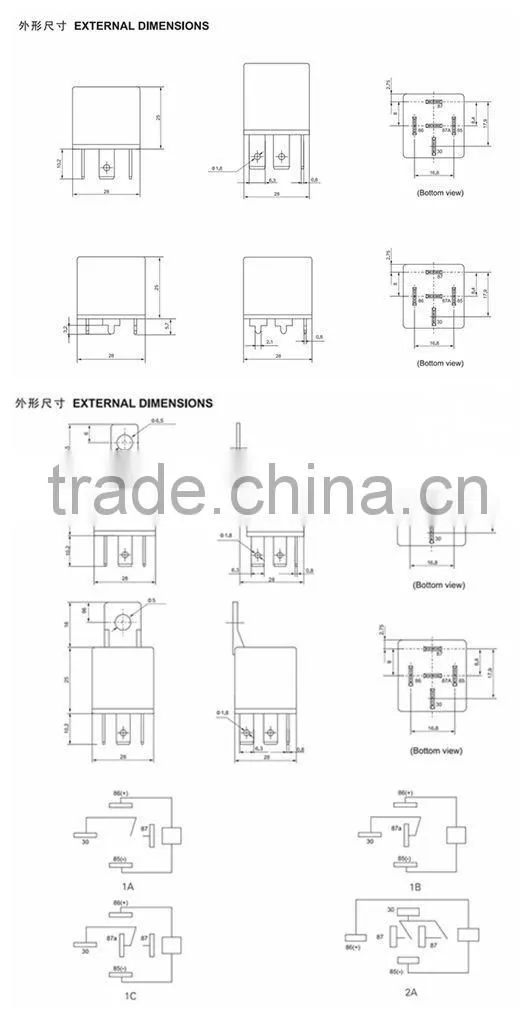 40A ca car relay socket
