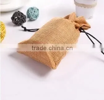jute drawstring gift pouch