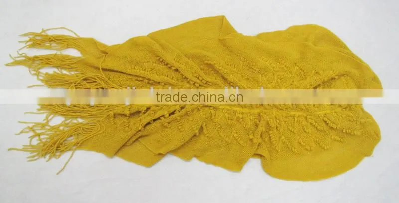 2014 wholesale winter hot fashion knitted scarf,Yellow acrylic scarf,Fashion accessories