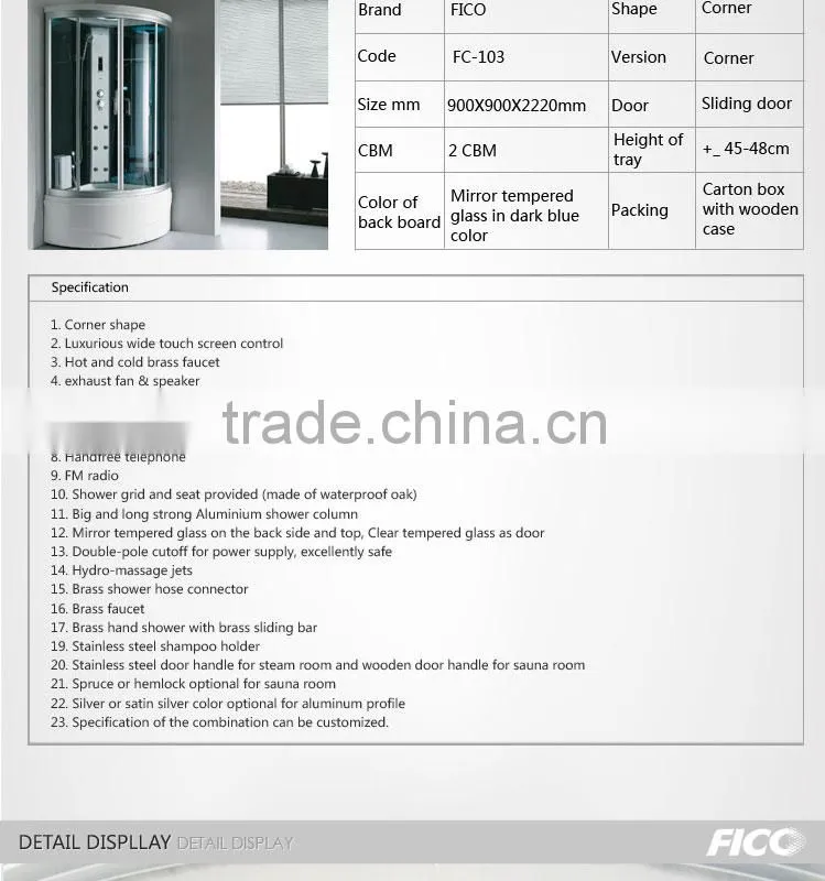 Fico 2015 FC-103, steam room door hinges