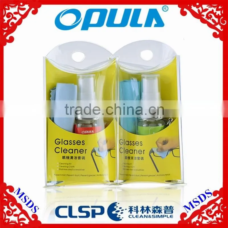 Factory eyeglasses cleaning kit 3in1 sunglasses cleaner with pvc pouch