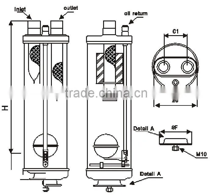 Air compressor, auto oil separator