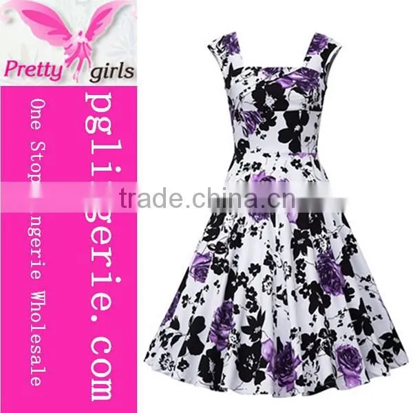 China wholesale Modern Mini Retro Print Dress