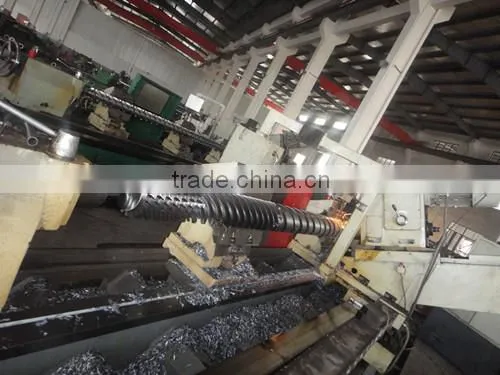 Wear and corrosion resistance conical twin screw and barrel for recycling