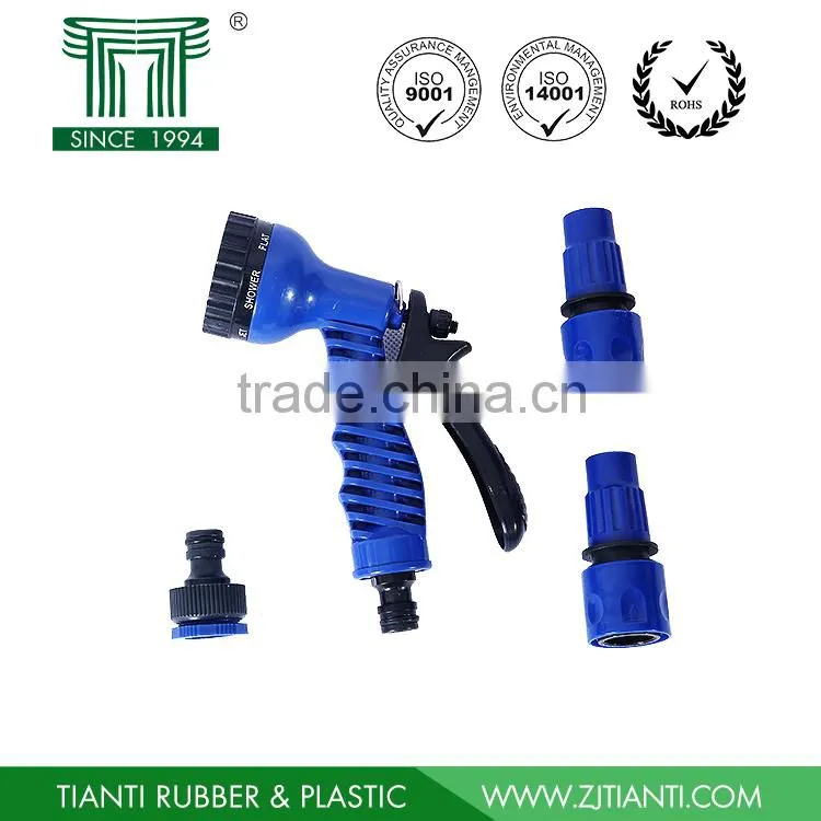 7.5m10m15m expandable magic hose with 7 pattern plastic spray gun for Europe America hose reel set nozzle
