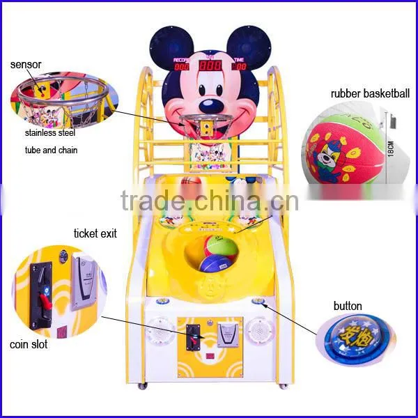 Hot sale boy games coin operated commercial basketball games for kids